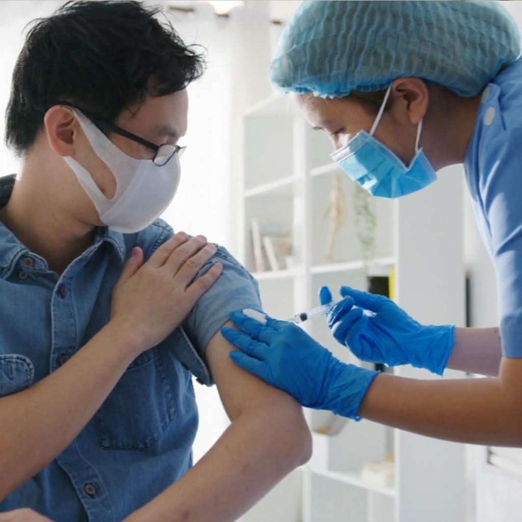 Man Recieving Vaccine